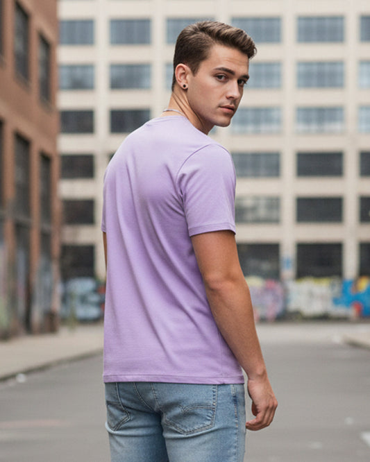 Classic Lavender Regular Fit Cotton Tee