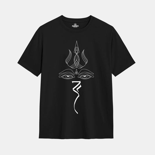 Hashtruck Shiva Shakti Black Regular Fit T-Shirt