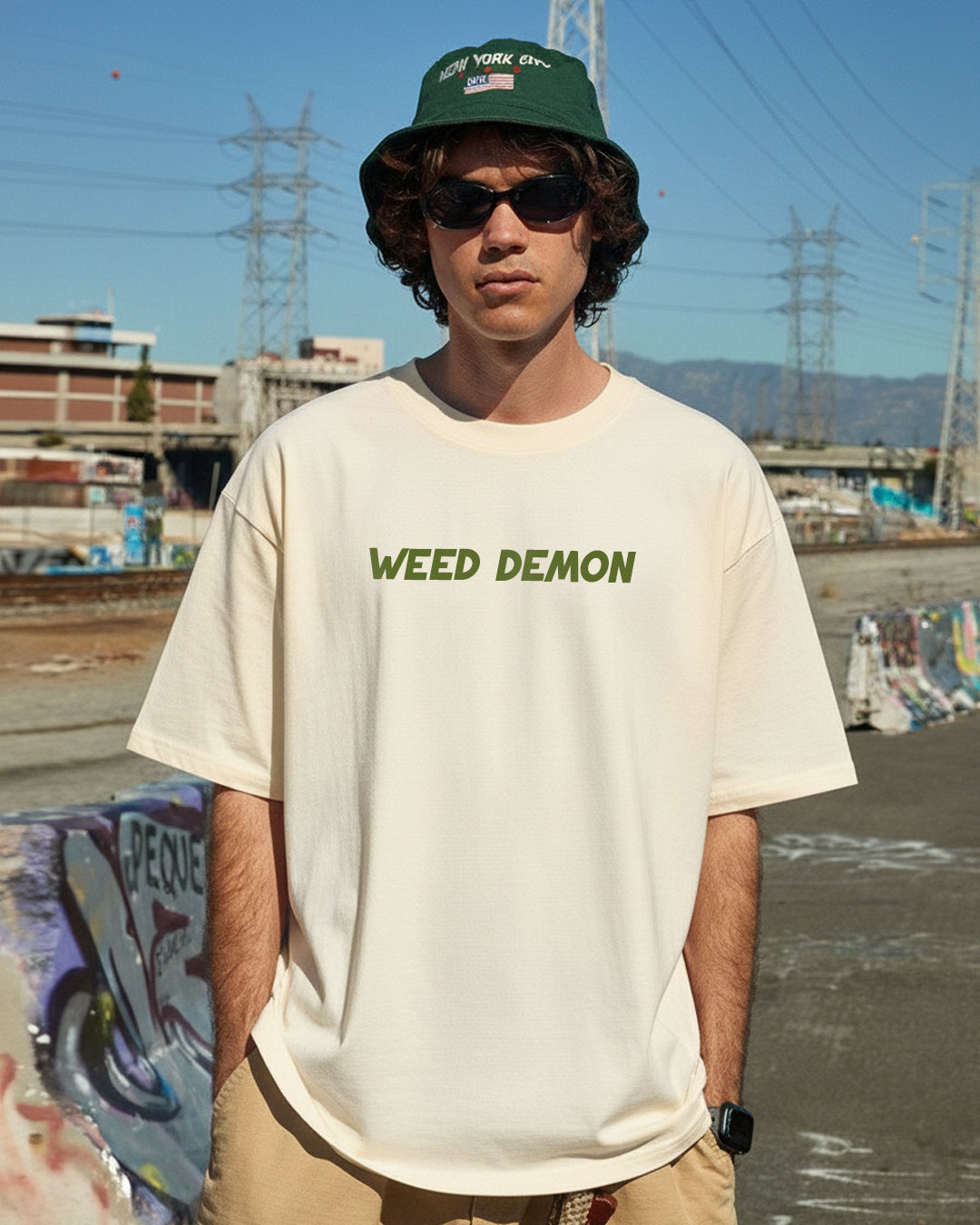 Weed Demon: The Smoke & Skulls Oversize Tee