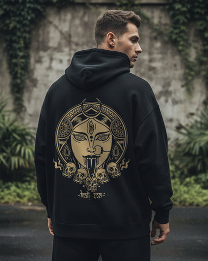 Divine Shadow | Maa Kali Back Print Oversized Hoodie