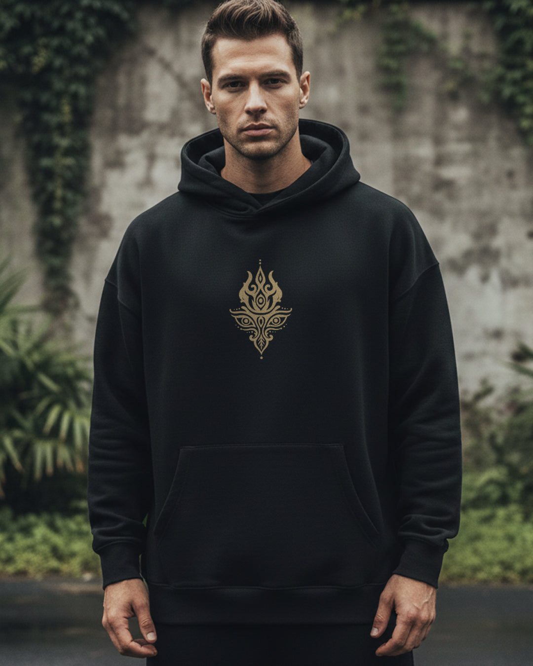 Divine Shadow | Maa Kali Back Print Oversized Hoodie