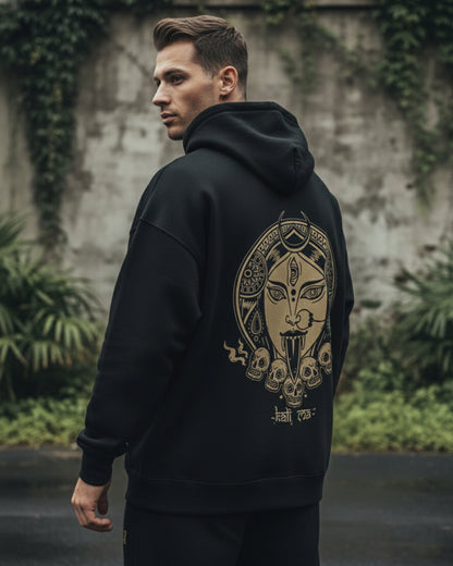 Divine Shadow | Maa Kali Back Print Oversized Hoodie