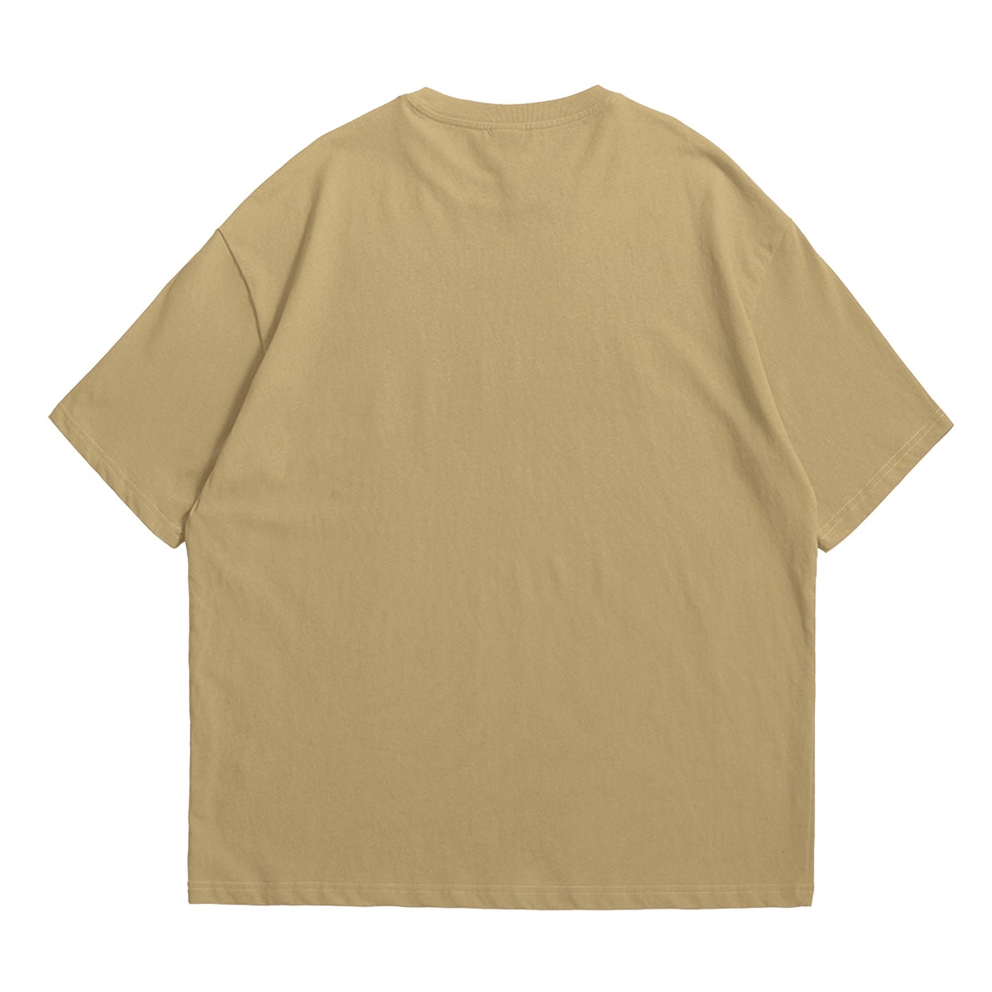 Hashtruck Solid Sand Yellow Soft Jersey Oversized T-shirt