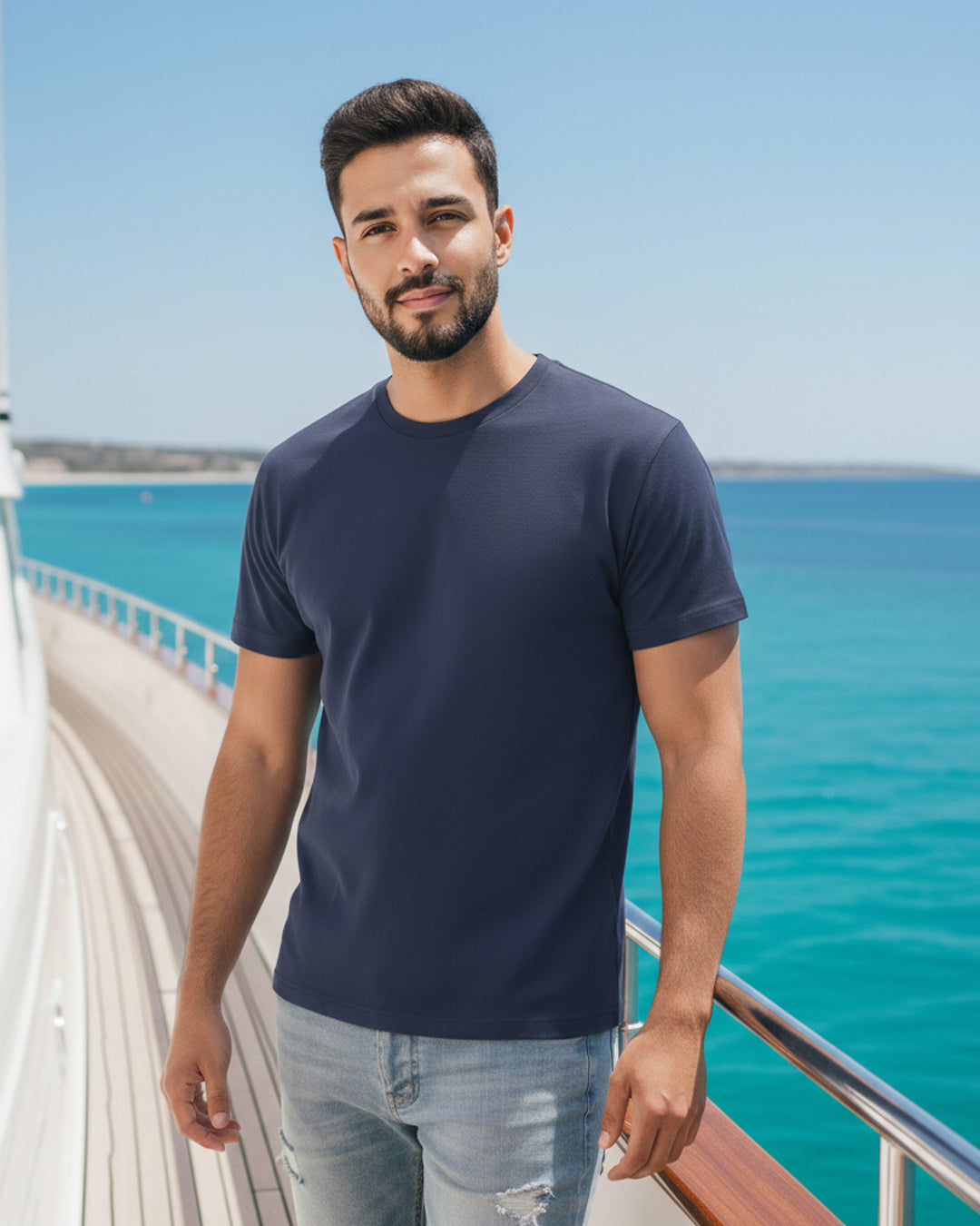 Midnight Anchor: Classic Fit Nautical Navy Tee