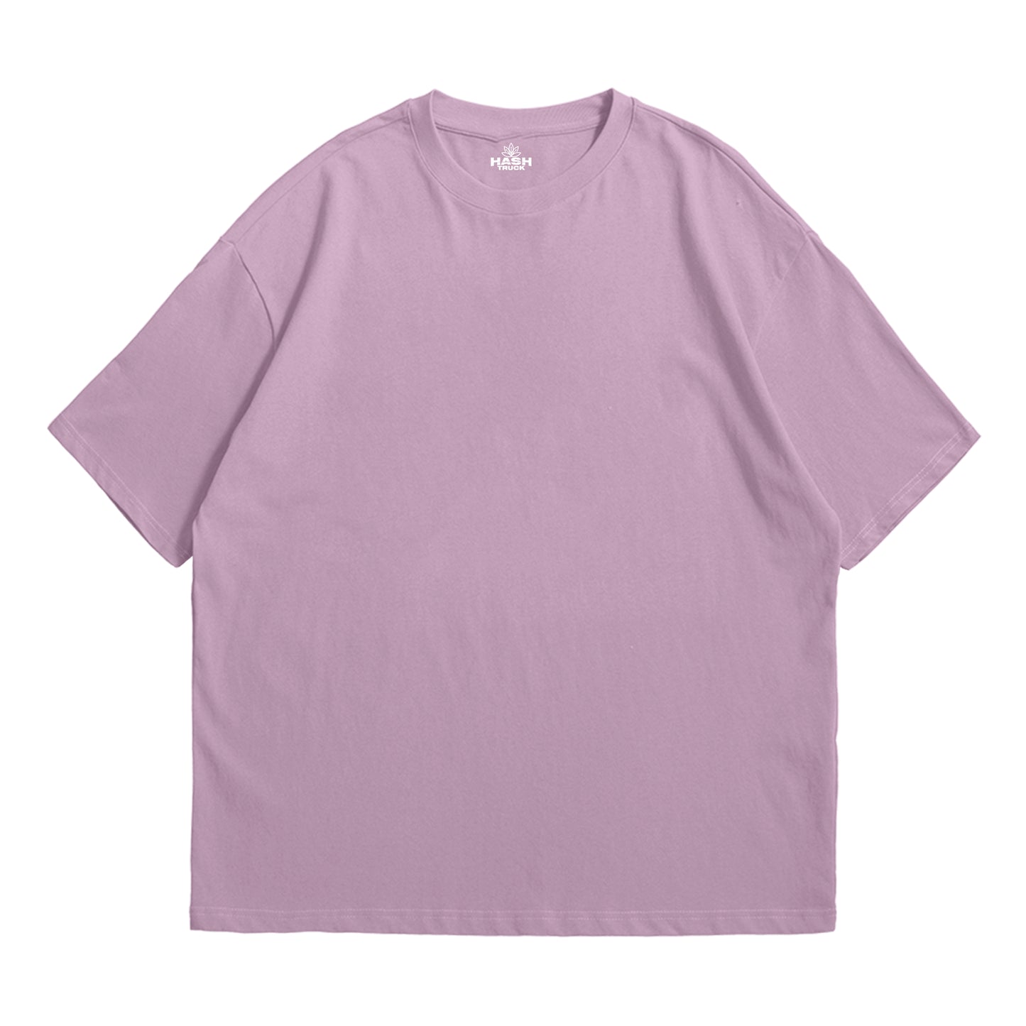 Hashtruck Solid Lavender Soft Jersey Oversized T-shirt