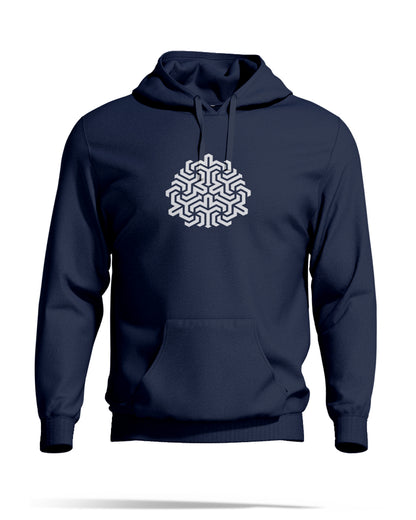 Geometric Web Scarab Navy Hoodie