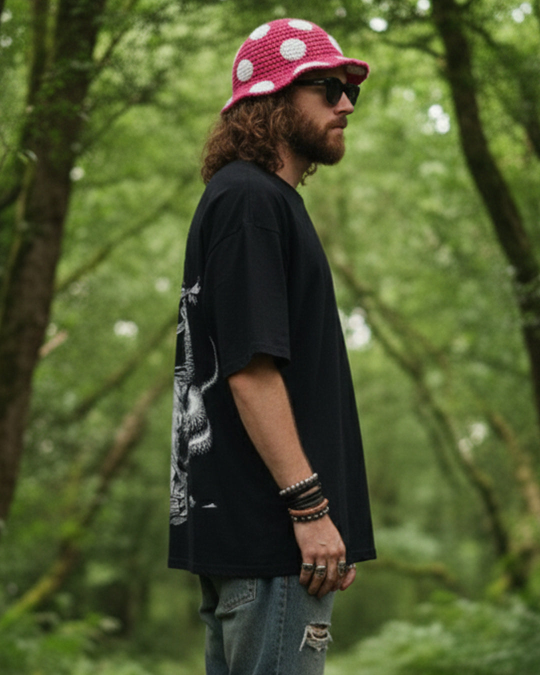 The Snake Gorgon Medusa Oversized Fit Black T-Shirt