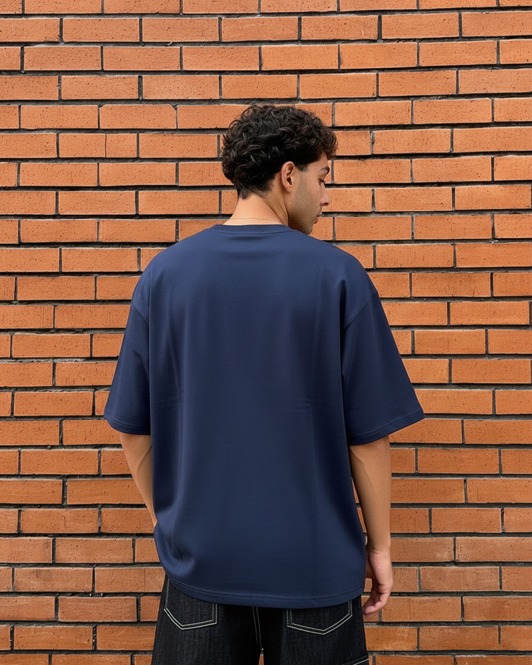 The Natural State: "Don’t Panic It’s Organic" Navy Oversized Tee