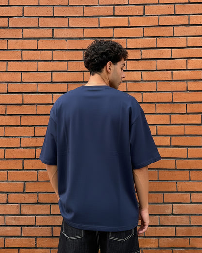 The Natural State: "Don’t Panic It’s Organic" Navy Oversized Tee