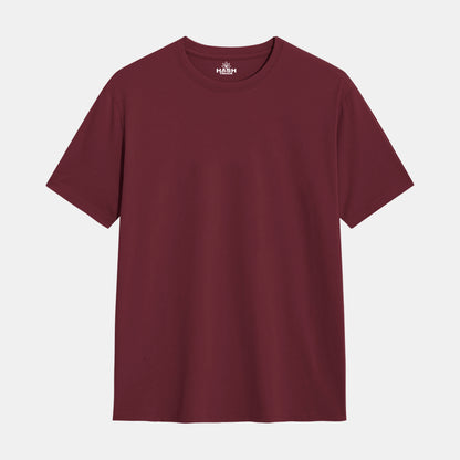 Classic Maroon Regular Fit Cotton Tee