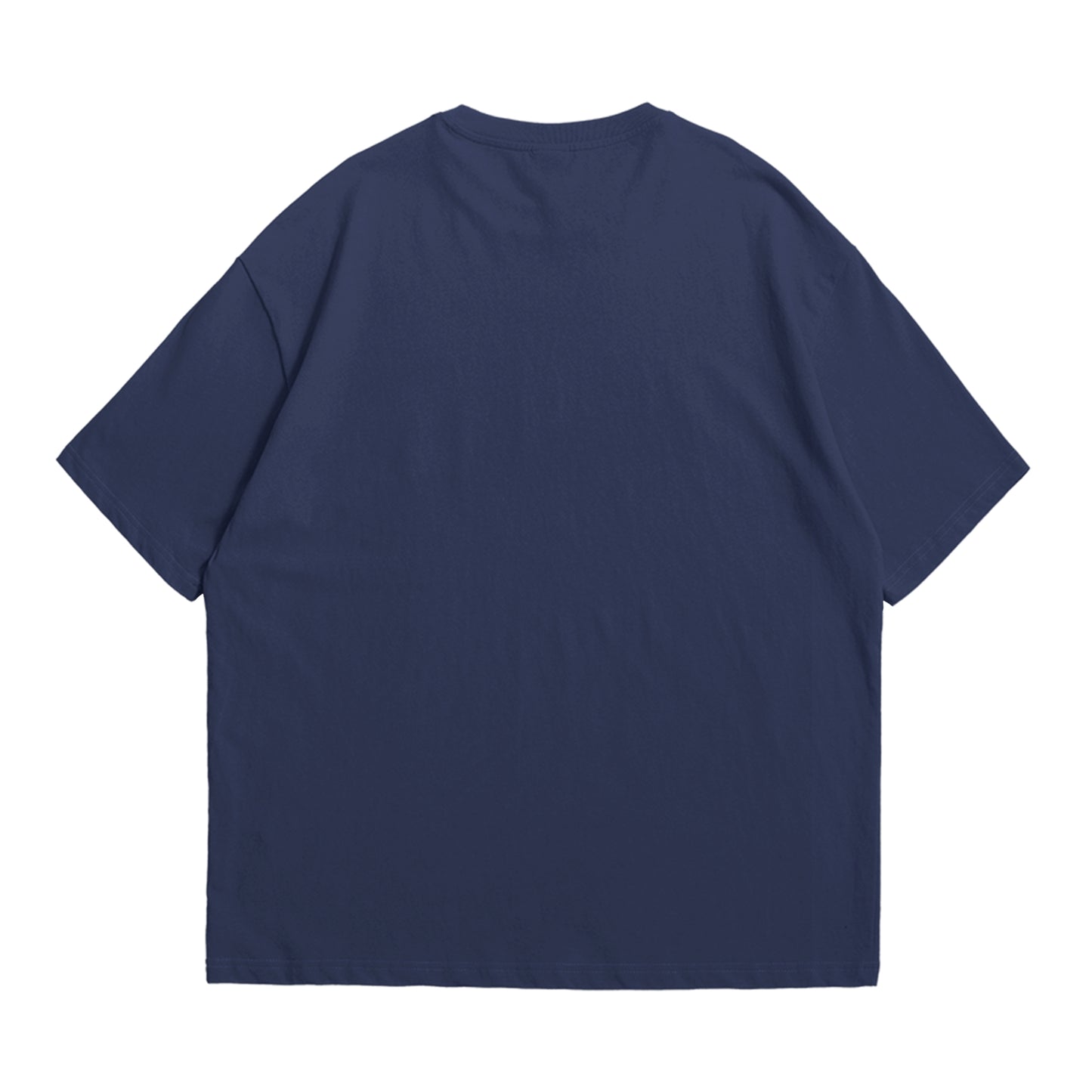 Hashtruck Solid Navy Blue Soft Jersey Oversized T-shirt