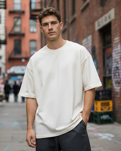 The Parchment Off-White Heavyweight Oversized Tshirt