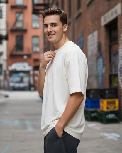 The Parchment Off-White Heavyweight Oversized Tshirt