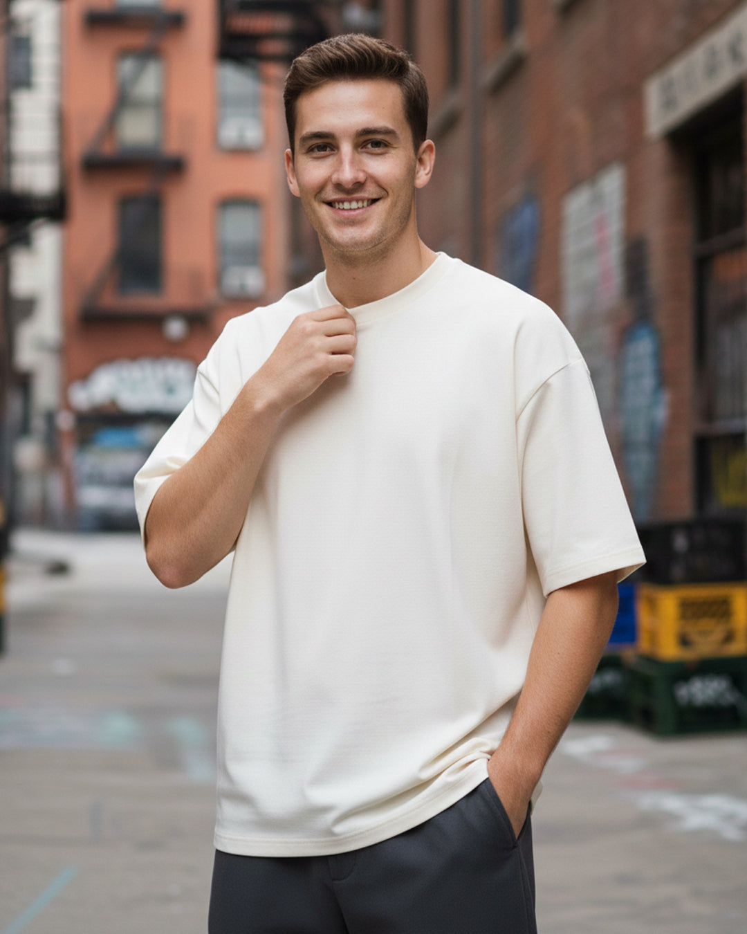 The Parchment Off-White Heavyweight Oversized Tshirt