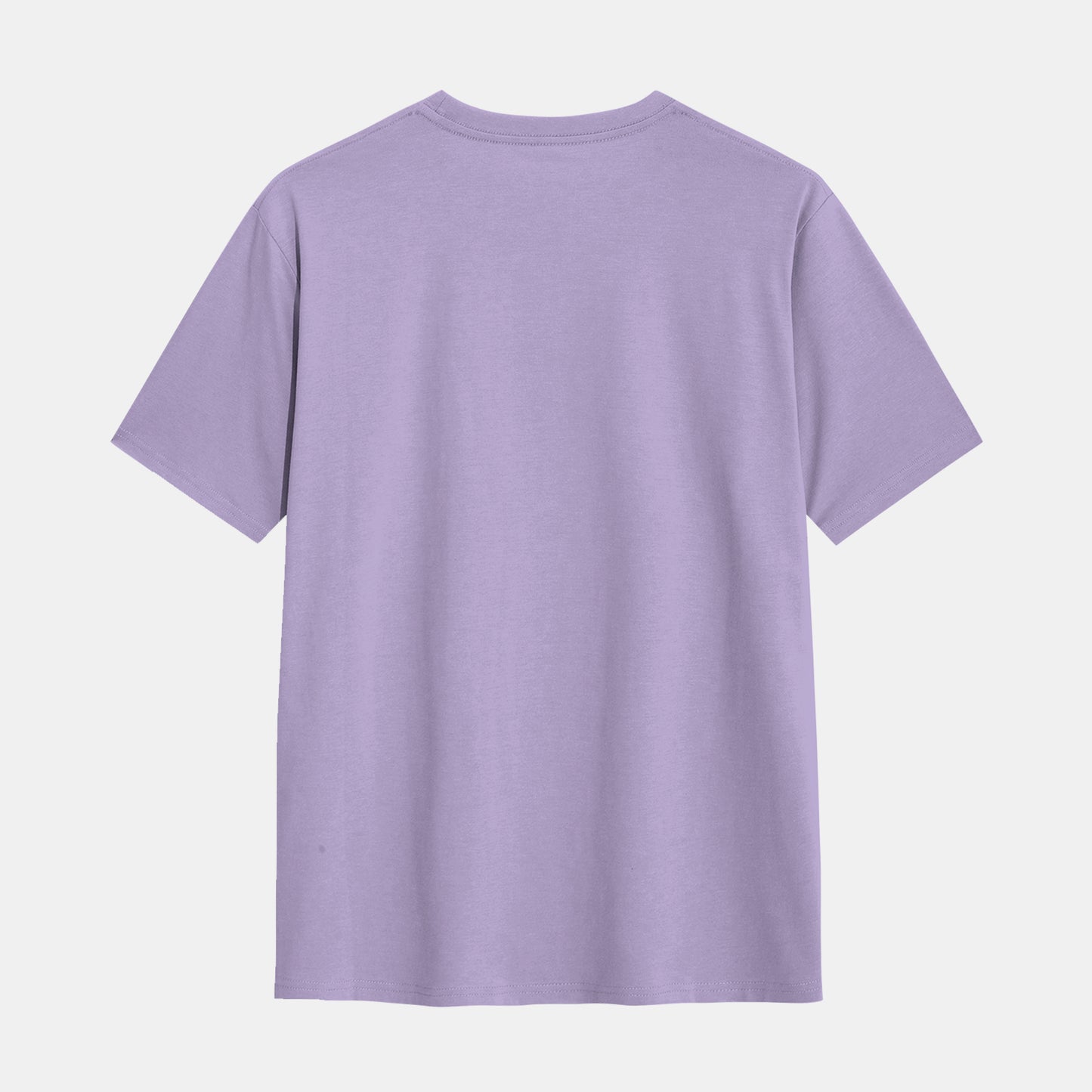 Hashtruck Solid Lavender Cotton Plain T-Shirt