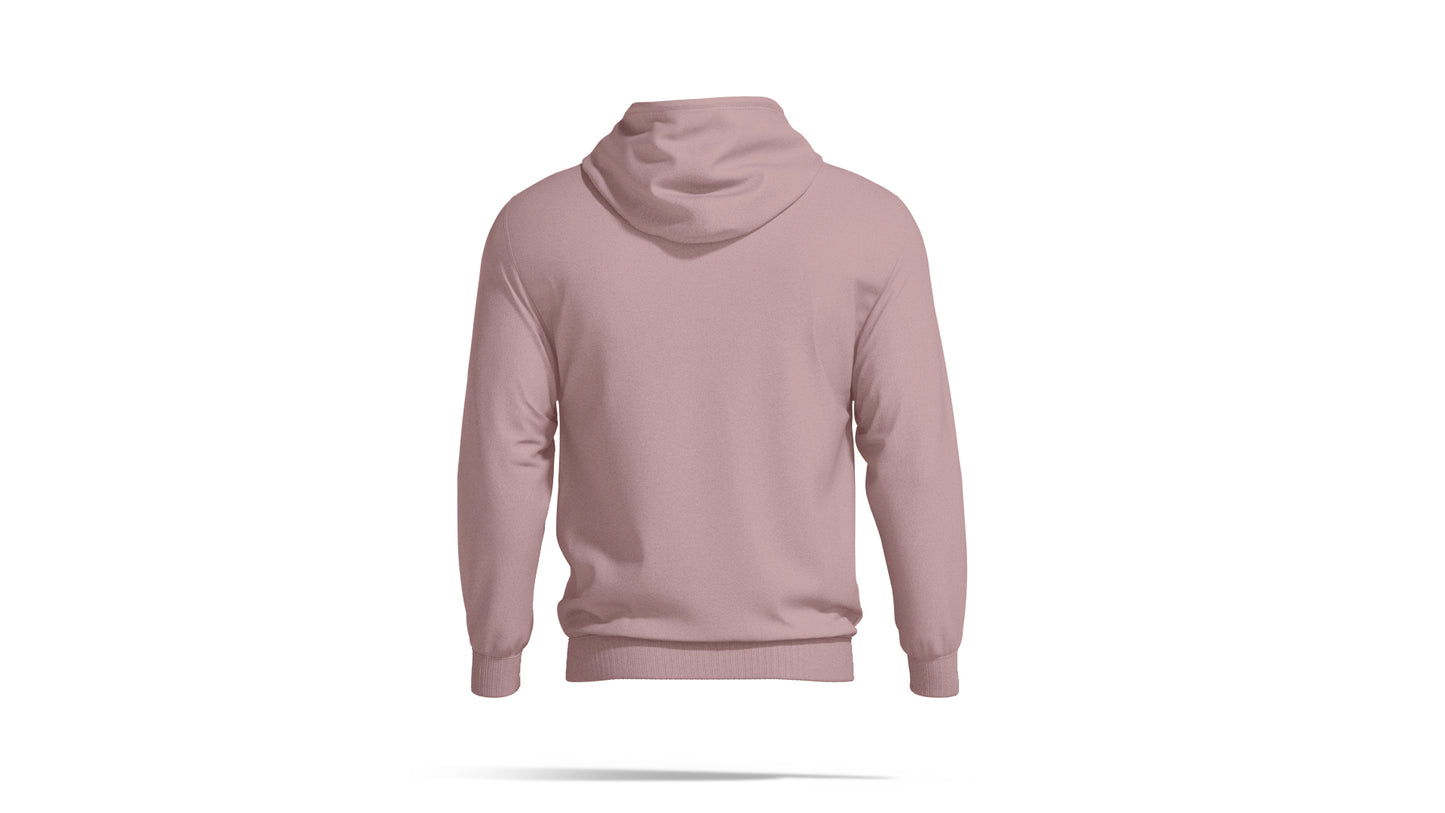 Hashtruck Coral Peach Plain Cotton Hoodie for Men & Women