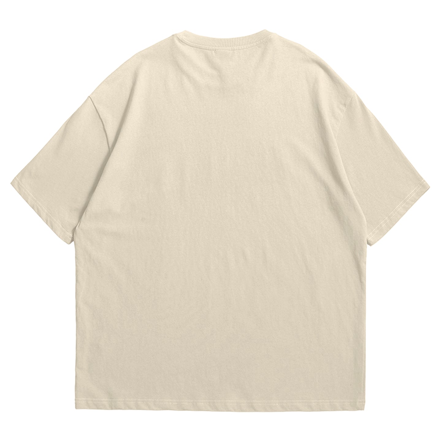 Hashtruck Solid Beige Soft Jersey Oversized T-shirt