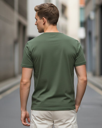 Combat Olive Regular Fit Cotton Tee