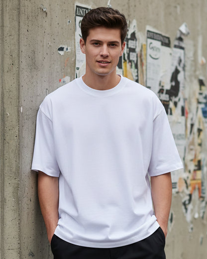 Ivory Core: The Essential Oversized White Tee
