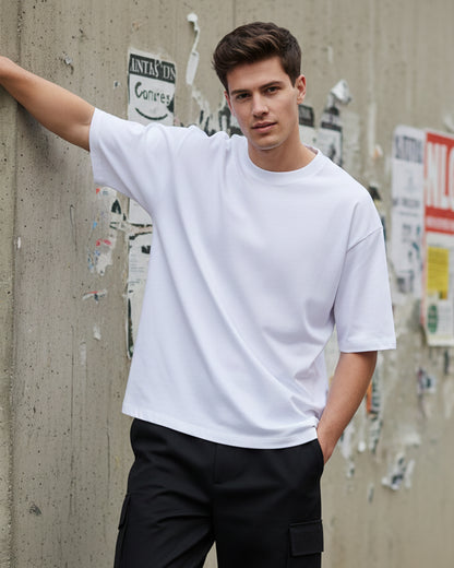 Ivory Core: The Essential Oversized White Tee