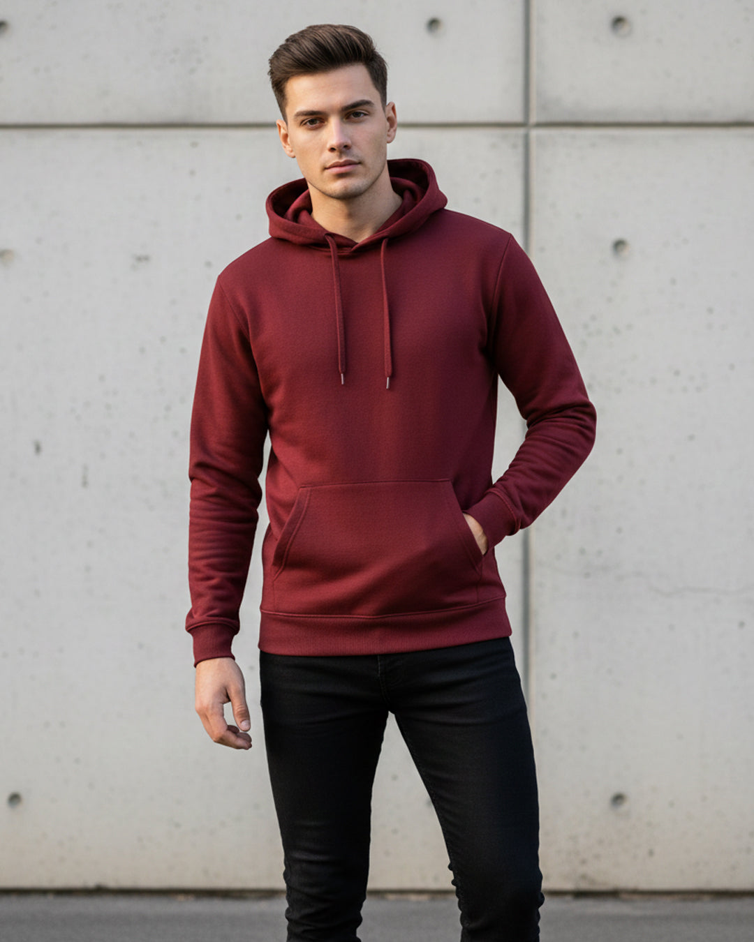 Hashtruck Liquid Maroon Hoodie.