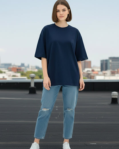 Deep Dive Oversized Tee | Navy