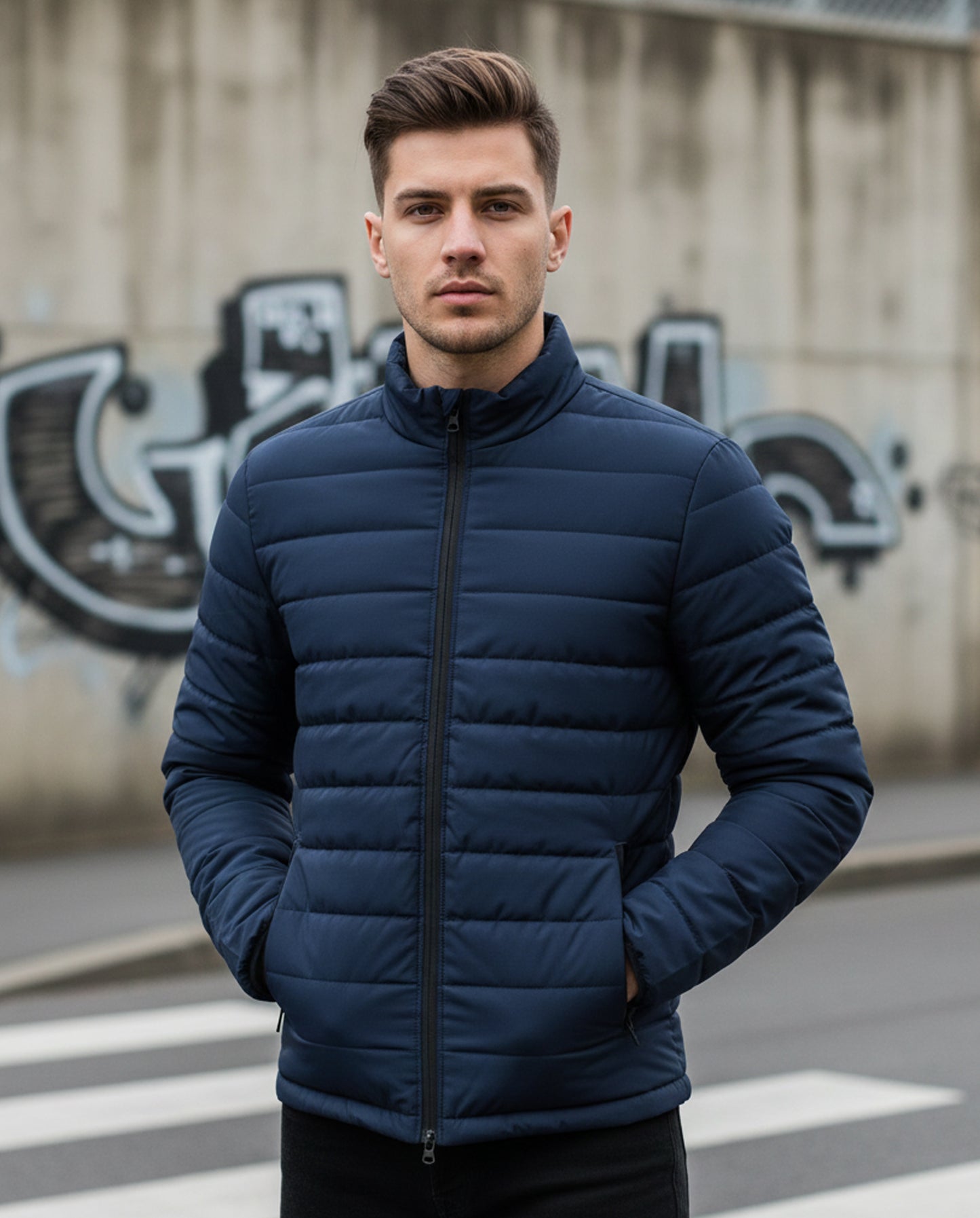 The Horizon Puffer: Classic Navy