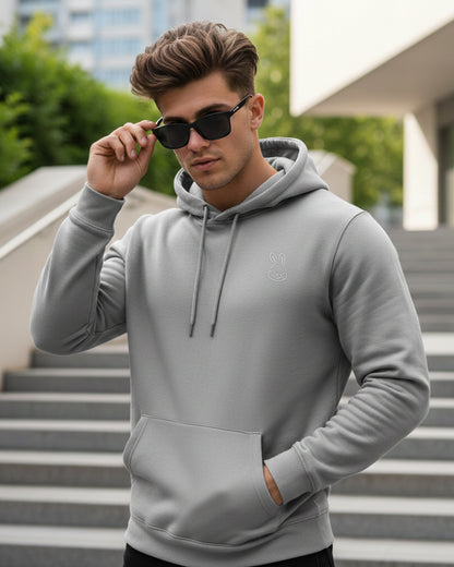 Hashtruck Rich Grey Color Hoodie.