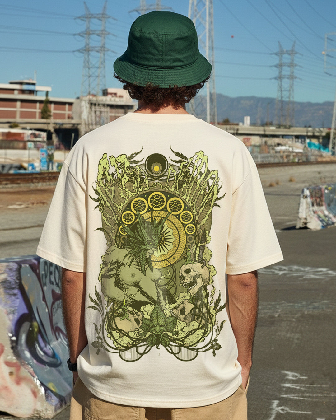 Weed Demon: The Smoke & Skulls Oversize Tee