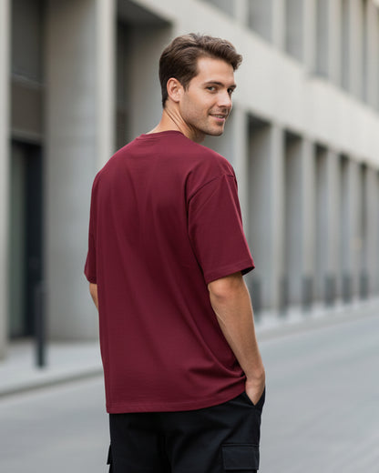 The Midnight Urban Maroon Oversize Heavyweight Tee