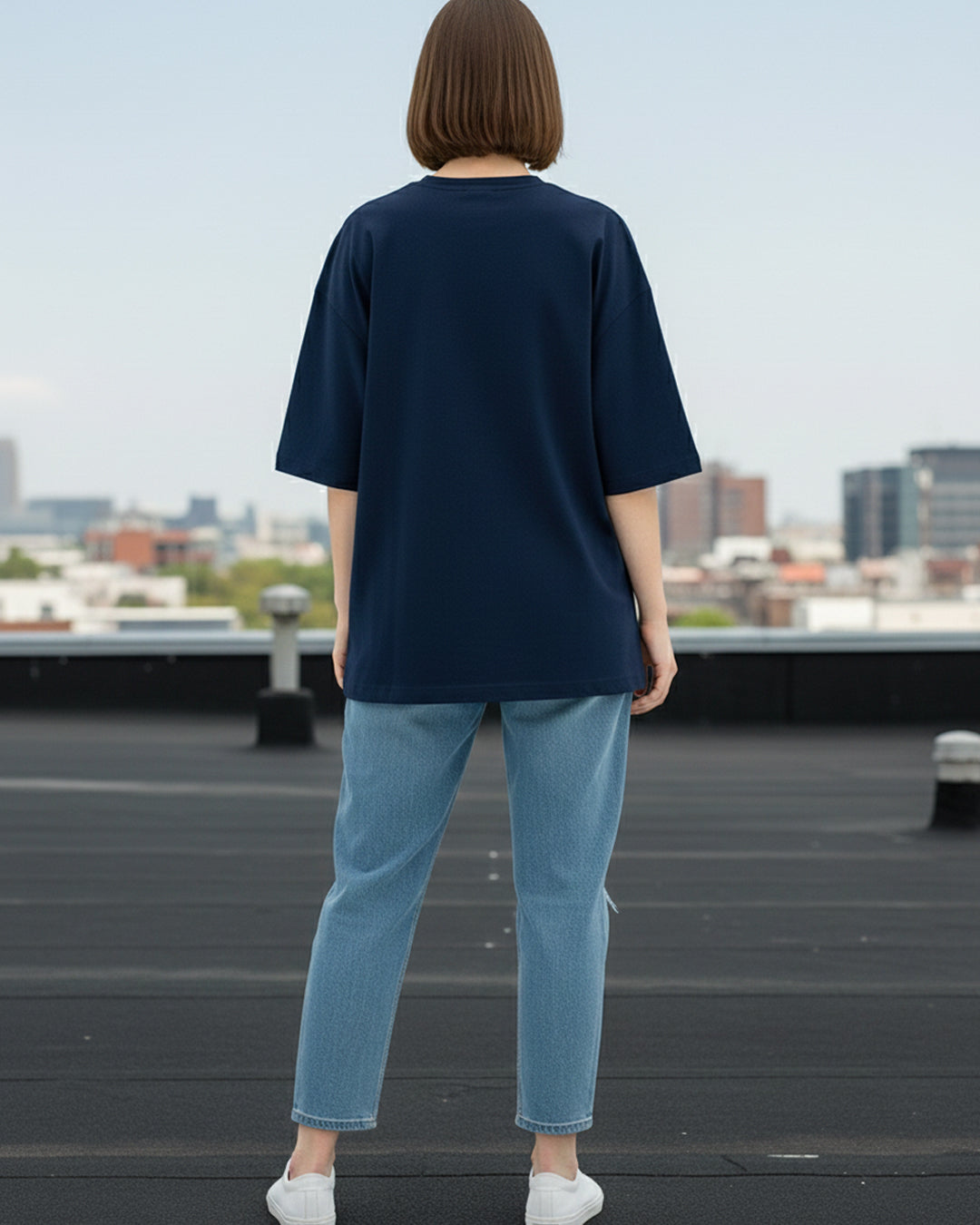 Deep Dive Oversized Tee | Navy