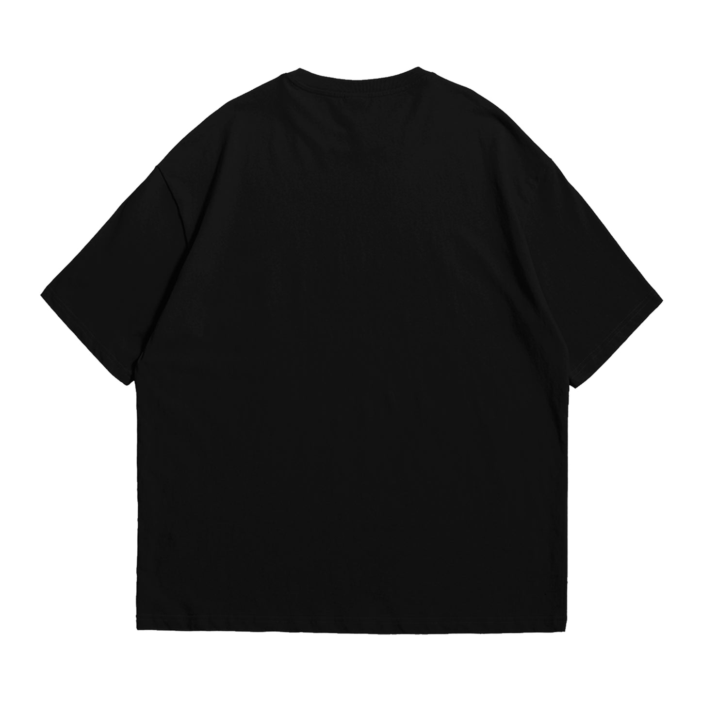 Hashtruck Solid Black Soft Jersey Oversized T-shirt