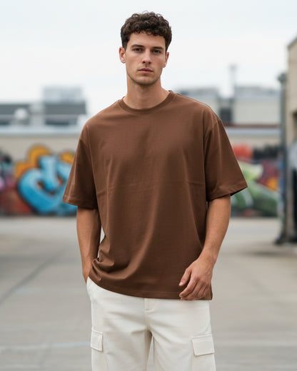 The Brew Brown Heavyweight Oversized Tee