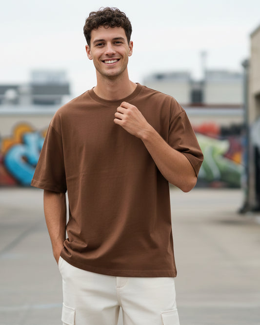 The Brew Brown Heavyweight Oversized Tee