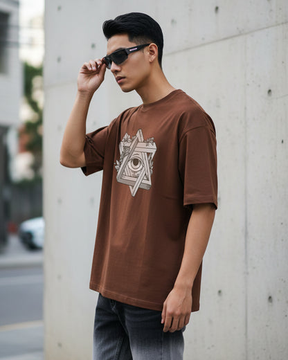 The Futurist Brown Oversize Tee