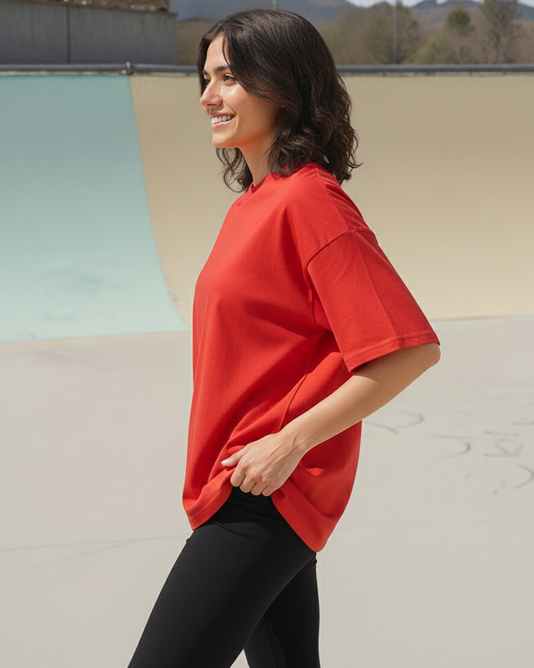 High-Octane Red Oversized Tee