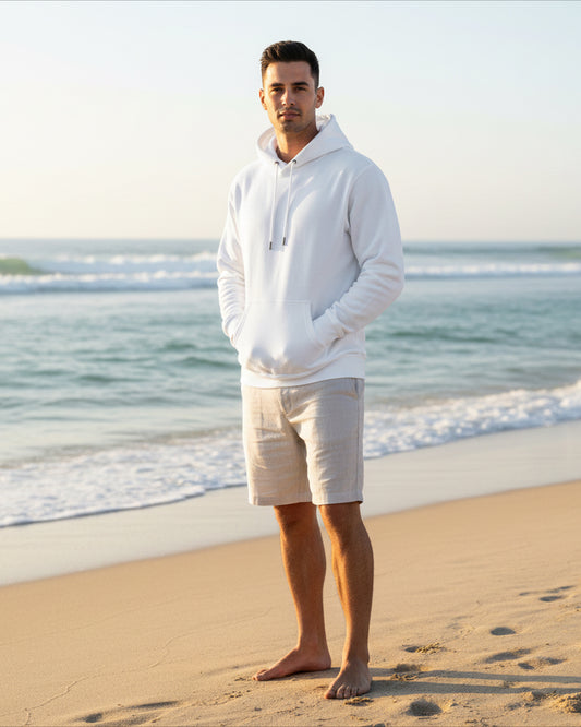 Hashtruck Classic White Hoodie.