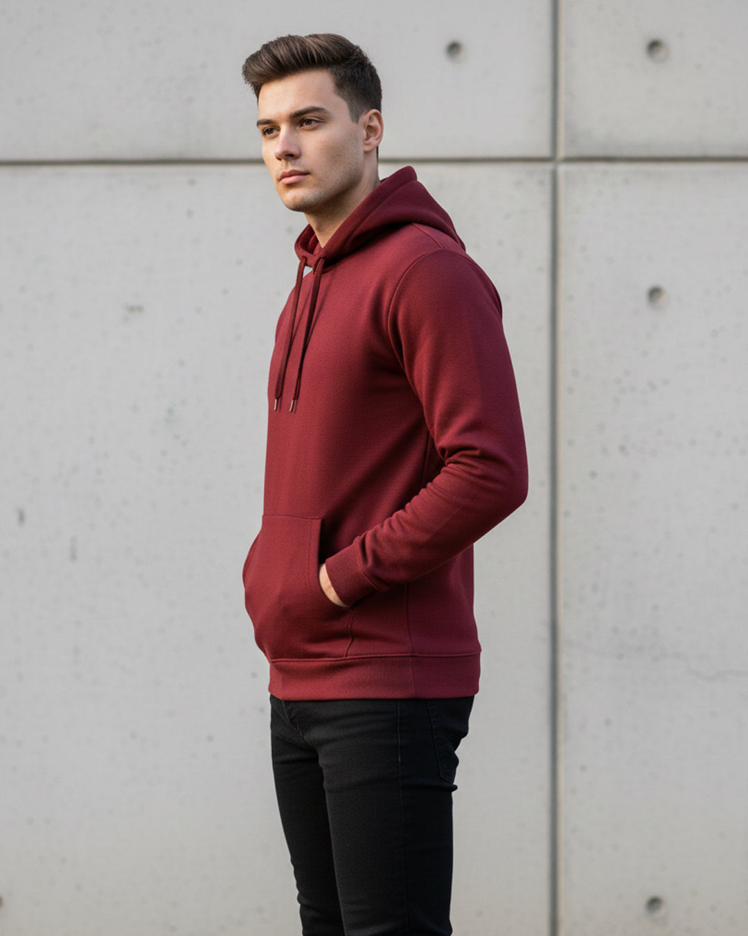 Hashtruck Liquid Maroon Hoodie.