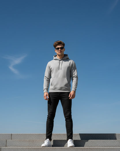 Hashtruck Rich Grey Color Hoodie.