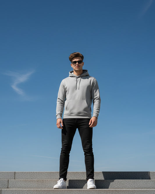 Hashtruck Rich Grey Color Hoodie.