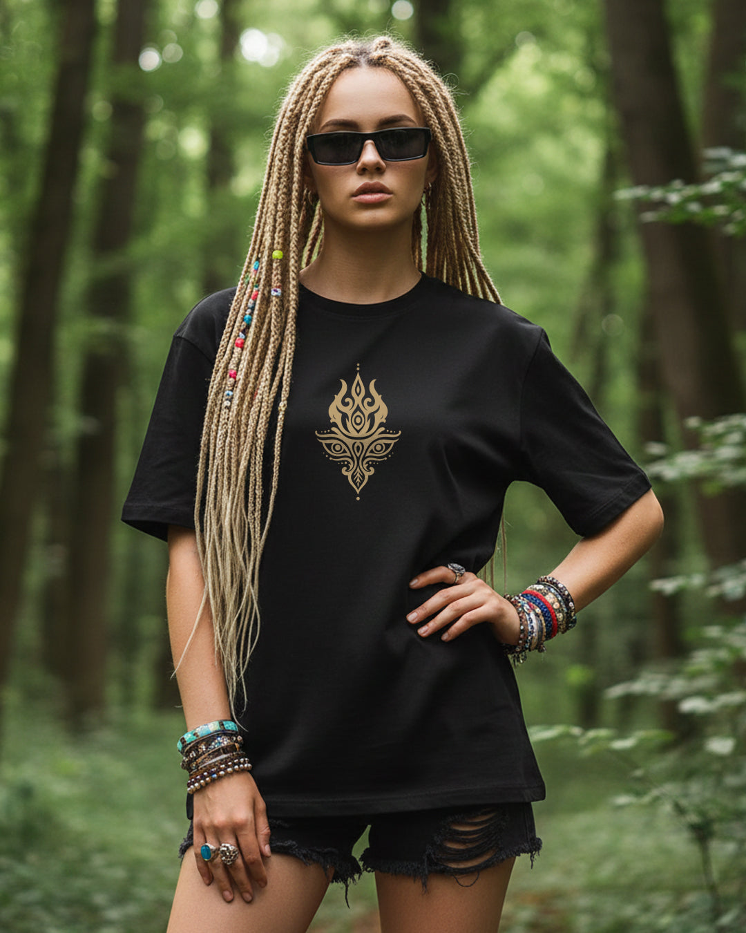 Kali Ma : The Cosmic Destroyer Oversized Tshirt