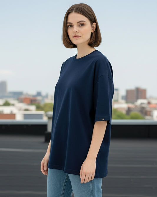 Deep Dive Oversized Tee | Navy