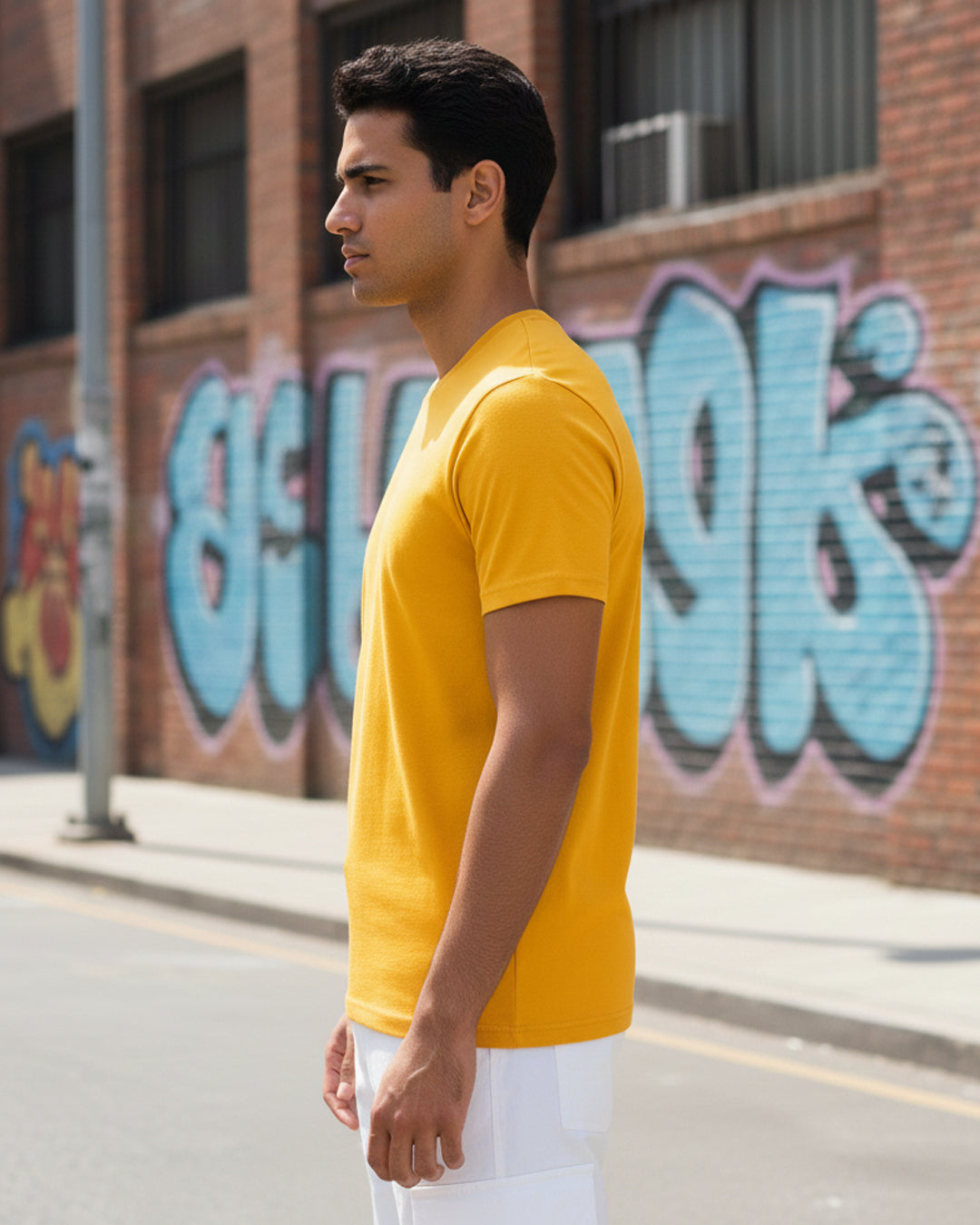 Urban Pulse: Classic Fit Mustard Tee