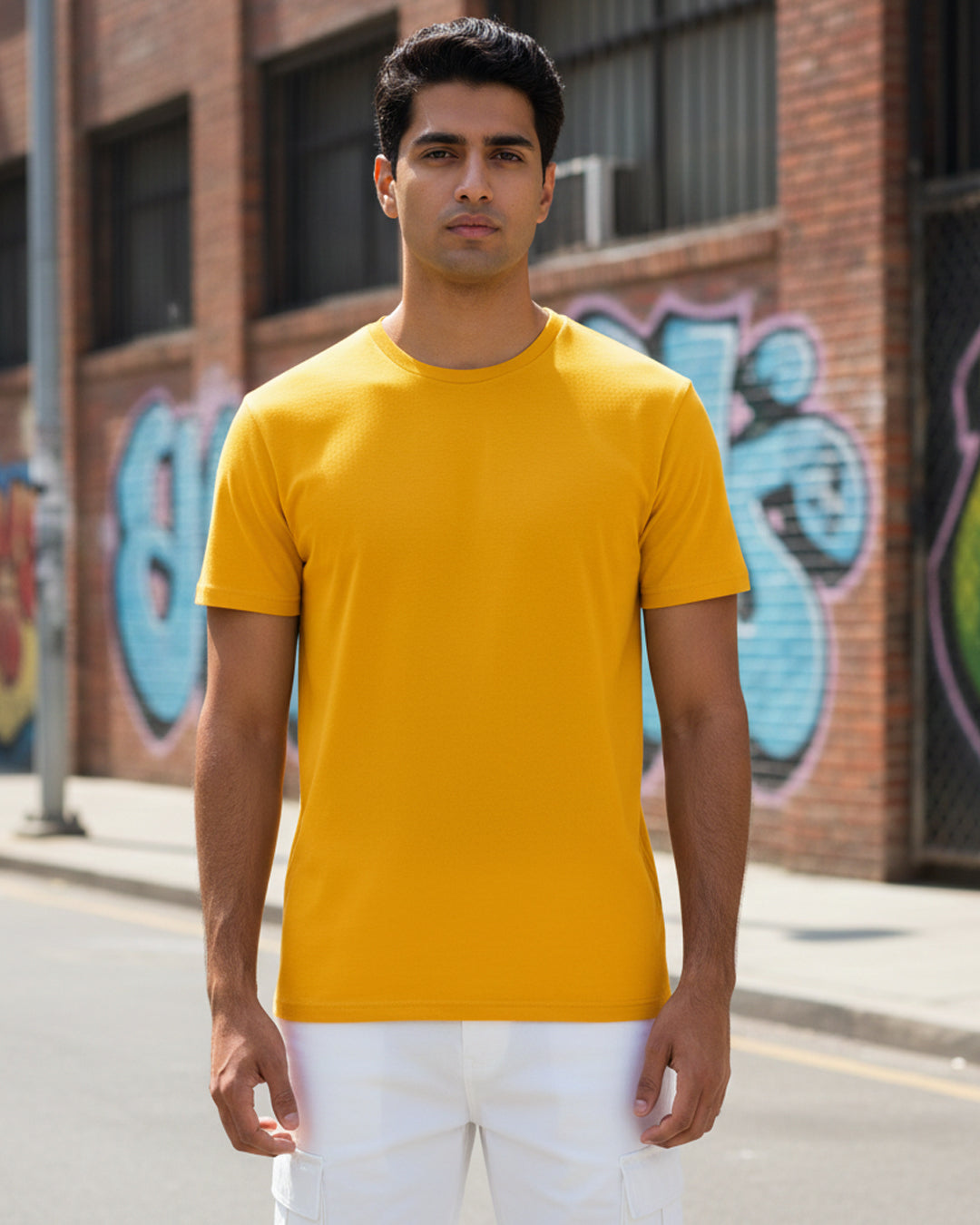 Urban Pulse: Classic Fit Mustard Tee