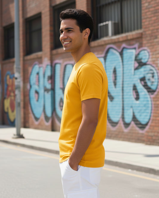 Urban Pulse: Classic Fit Mustard Tee