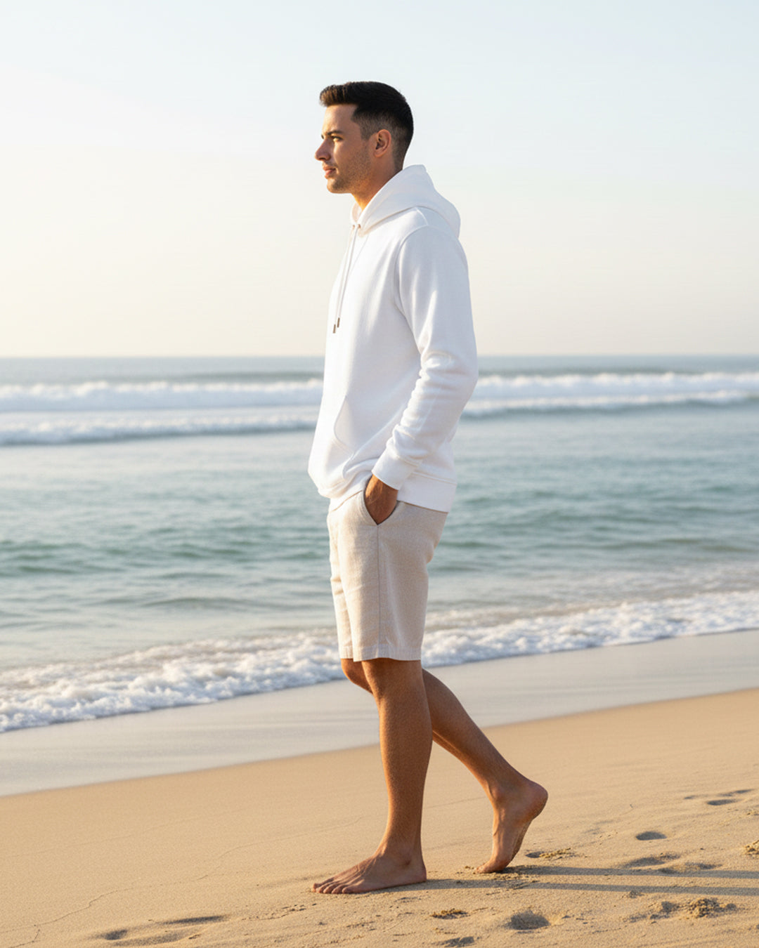 Hashtruck Classic White Hoodie.