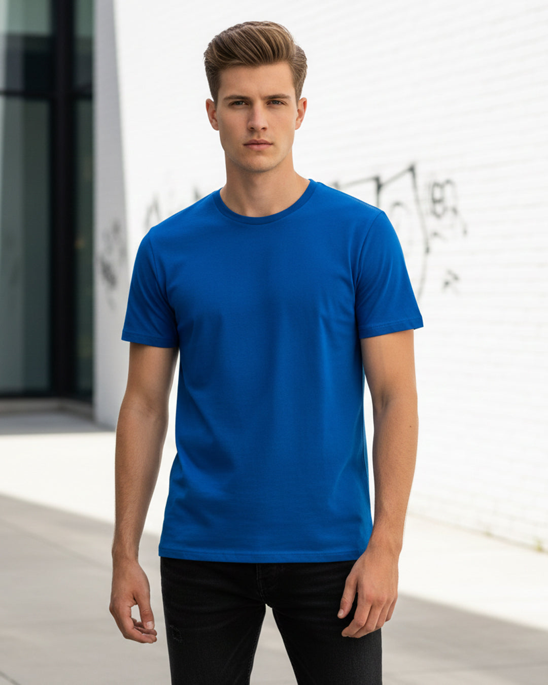 Cobalt Charge: Classic Fit Royal Blue Tee