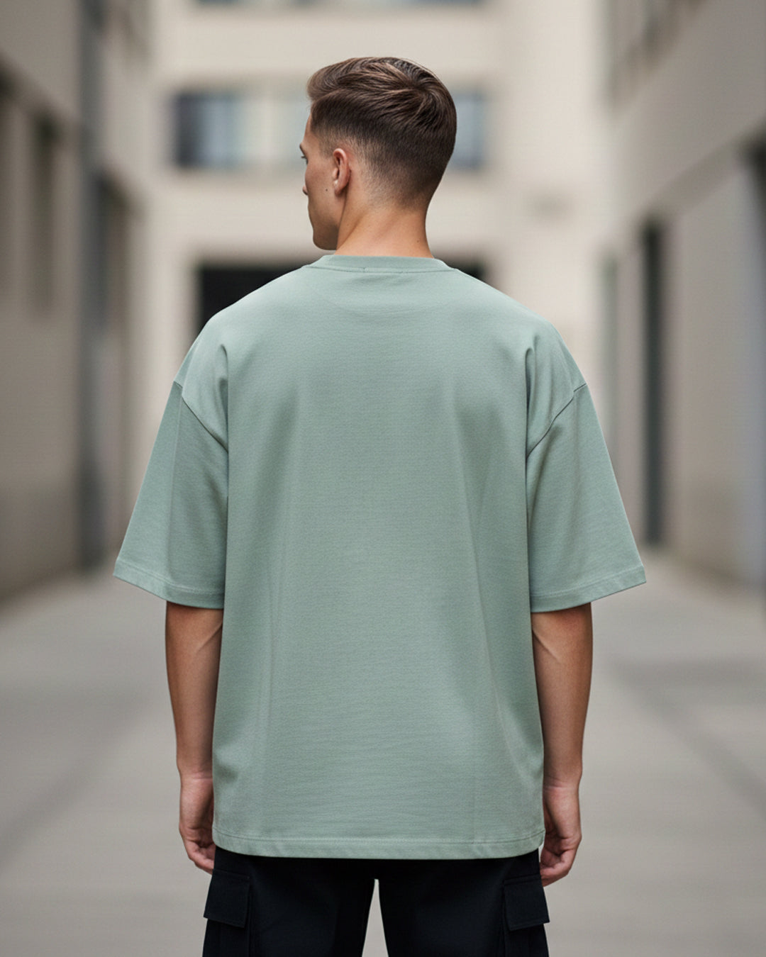 The Zenith Sage Green Oversized Tshirt