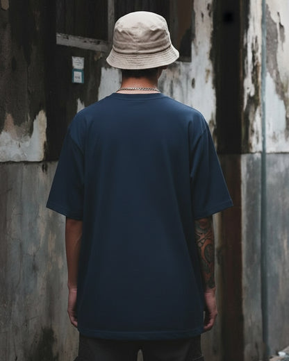 The Kids Want Acid: Navy Blue Oversized Graphic Tee