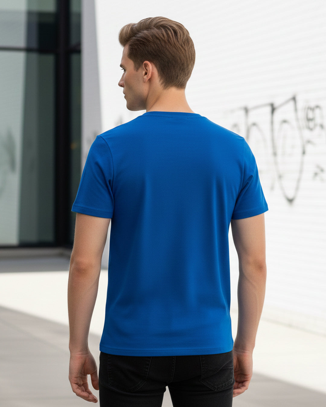 Cobalt Charge: Classic Fit Royal Blue Tee